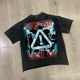 First Row T Shirts WARNING NOT SO QUIET WOLF CROPPED TEE