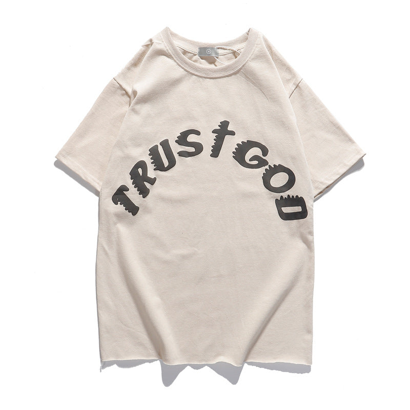 Kanye West Trust God T Shirt Short Sleeve T-shirt Men's Loose