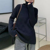 Women Pullover Sweater Thickened Sweater Loose Knitted Sweater