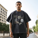 Mens Vintage T Shirt Half Sleeve T-Shirt Men and Women