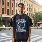 Mens Vintage T-Shirt Printed Loose T-Shirt