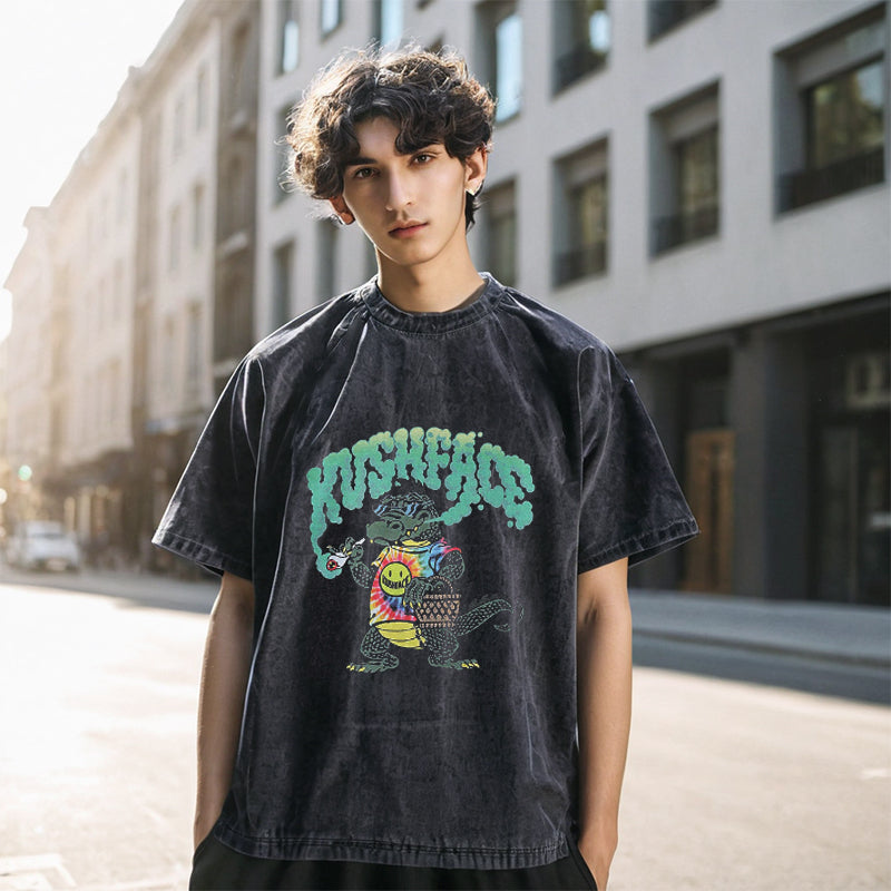 Mens Vintage T Shirt Printed Old Short Sleeve T-Shirt