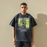 Mens Vintage T Shirt Short Sleeve T-Shirt Men