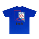 Rhude T Shirts Printed Trendy Pure Cotton