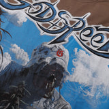 Godspeed T Shirts Blue Sky White Clouds Poppy Skull Planting Printing Cotton Casual Short Sleeves Men and Women