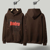 Travis Scott T Shirts FW24 DAYS BEFORE RODEO peripherals spider web print plush hooded sweatshirt