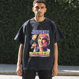 Mens Vintage T Shirt Old Short Sleeve T-Shirt Men