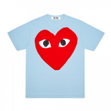 CDG Be Kind T Shirt Shirt Lay Spring and Summer Red Heart Color Short Sleeve T-shirt round Neck