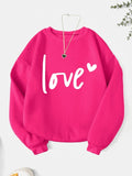 Fashion letter print sweatshirt crew neck casual sweatshirt