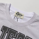 MAJESTIK T Shirts Eagle Football Graphic Crop Tee Hot Diamond
