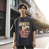 Mens Vintage T-Shirt Printed Wash T-Shirt