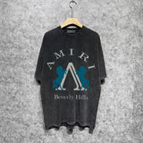 Amiri washed t-shirt horse short sleeve