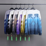 Off Ow Whtie Ombre Mohair Loose Sweater