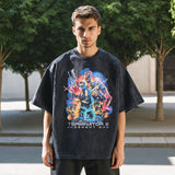 Mens Vintage T Shirt Retro Short Sleeve T-Shirt for Men and Women