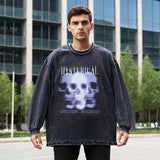 Mens Vintage Long Sleeve Shirt Print