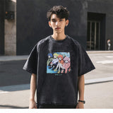 Mens Vintage T Shirt Old Short Sleeve T-Shirt Men