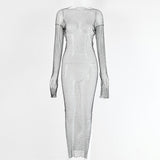 Women Dress Sexy Grid Dress