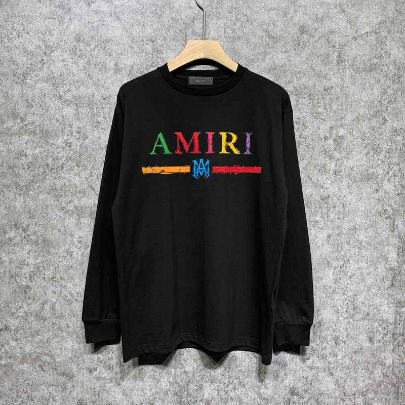 Amiri Long Sleeved Shirt Printed Trendy Pure Cotton