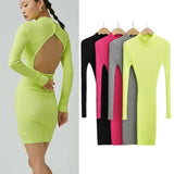 Women Dresses Fashion Casual Knitted Dress