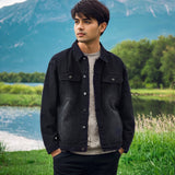 Mens Jacket Autumn Loose Vintage