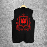 Amiri tank top flower shield printing