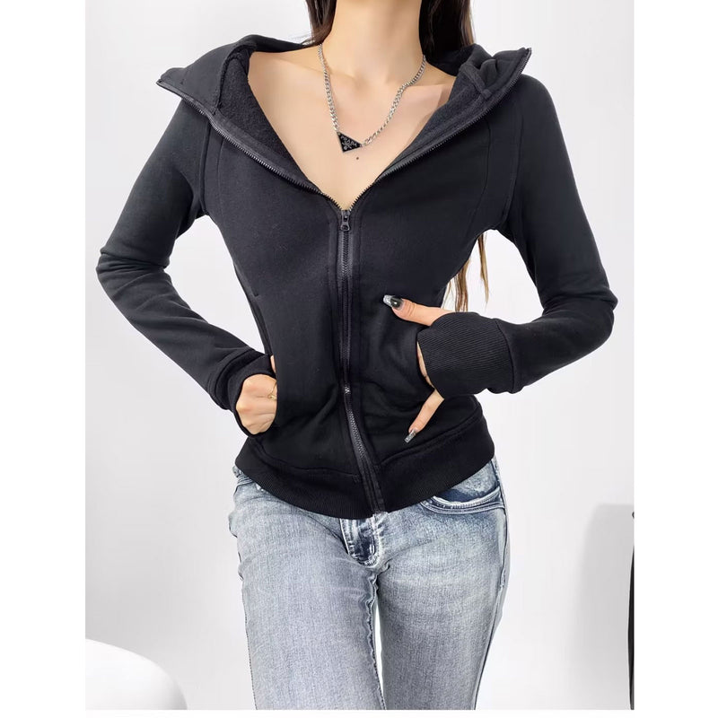 Women Hoodie Thickened Warm Leisure Yoga Training