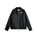Unisex Pu Jacket Loose Motorcycle Jacket
