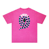 Amiri Washed Distressed T Shirt Printed Trendy Pure Cotton