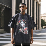 Mens Vintage T Shirt Summer Short Sleeve T-Shirt for Men and Women