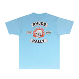 Rhude T Shirts Printed Trendy Pure Cotton