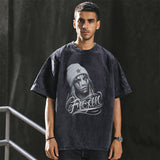 Mens Vintage T Shirt Summer Short Sleeve T-Shirt Men