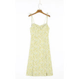 Women Dresses Girl Pastoral Floral Sling Dress