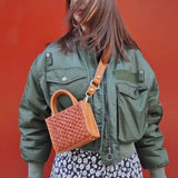 Women Cotton Coat Short Green Jacket Female Stand-up Collar Slim Fit