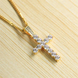 Jewelry Claw Set Zircon Cross Pendant Rock Necklace Jesus Pieces Spectrum St. Valentine's