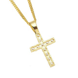 Jewelry Claw Set Zircon Cross Pendant Rock Necklace Jesus Pieces Spectrum St. Valentine's