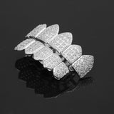 Grillz Hip Hop Copper Zircon Braces Rock Teeth Spectrum