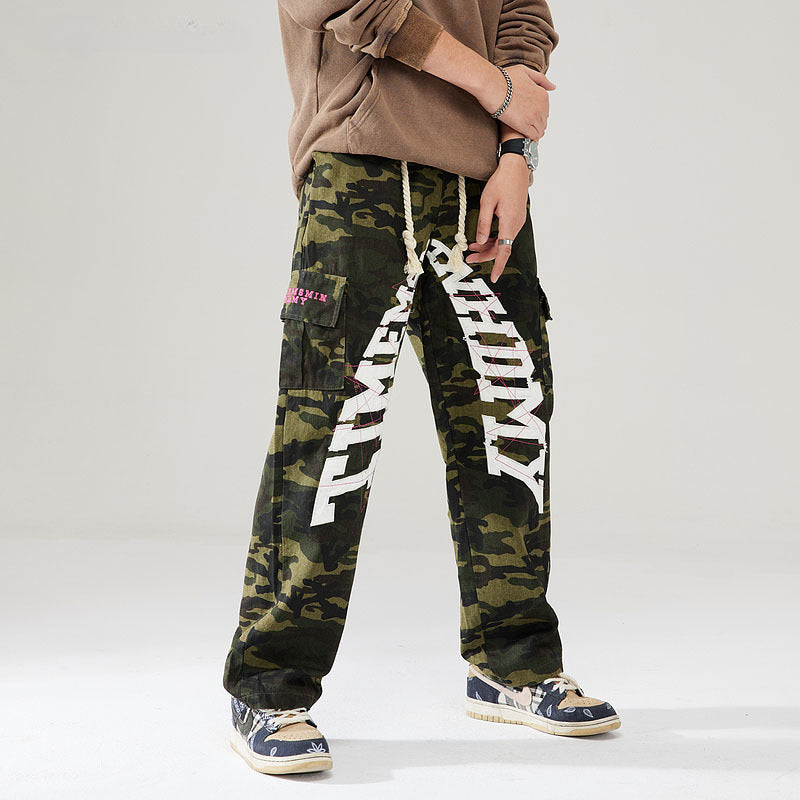Cargo Pants Retro Camouflage Workwear Casual