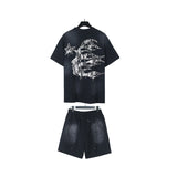 Hellstar T-Shirt And Shorts Two-Piece Set