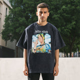 Mens Vintage T Shirt Half Sleeve T-Shirt Hip Hop T-Shirt