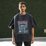 Men's Vintage T Shirt Men's and Women's Hip Hop Short Sleeve tee