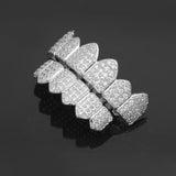Grillz Hip Hop Copper Zircon Braces Rock Teeth Spectrum