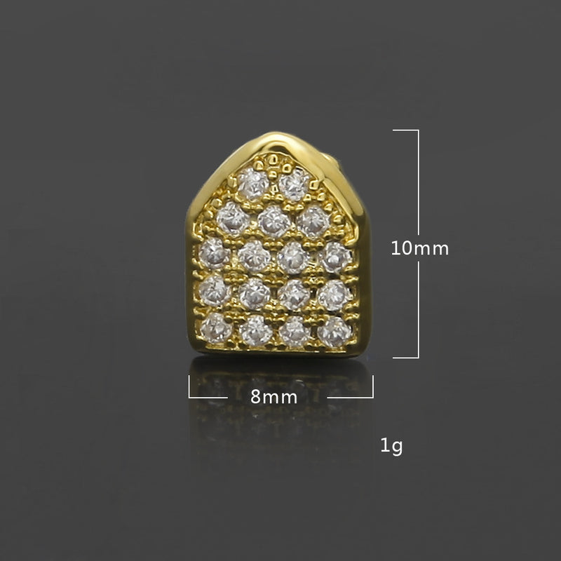 Grillz Diamond Gold Braces Zircon Single Spectrum