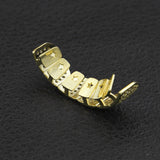 Grillz Hip Hop Copper Zircon Braces Rock Teeth Spectrum