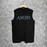 Amiri tank top splash paint simple letterprinting