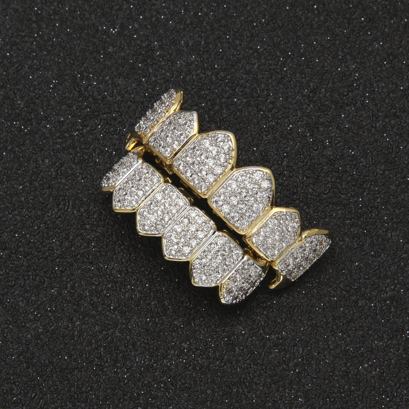Grillz Electroplating Small Fangs Microinlaid Zircon Vampire teeth Royalty Spectrum