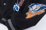Off White Jacket Spring and Autumn OW Cartoon Animal Pattern Baseball Jacket Jacket