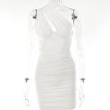 Women Dress Fashion Design Hot Girl Tight Shoulder Dress