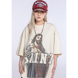 Unisex T-Shirts Saint Michael Jesus Printed VINTAGET Shirt