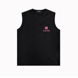 Amiri tank top small spider letter horizontal stripprinting