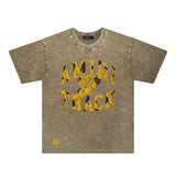 Amiri Washed Distressed T Shirt Printed Trendy Pure Cotton